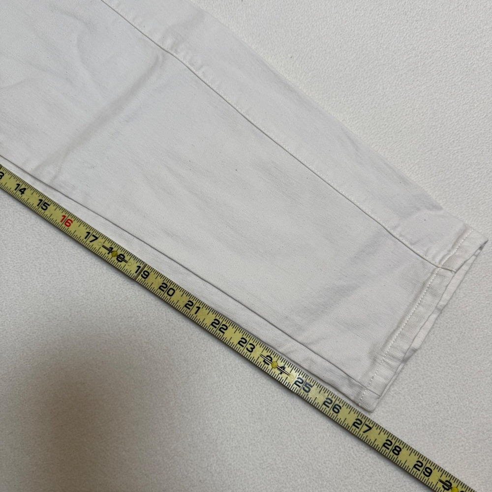 Eileen Fisher Tap Ankle Pants Pleated Organic Cotton Beige Womens Size 6 - Picture 8 of 8